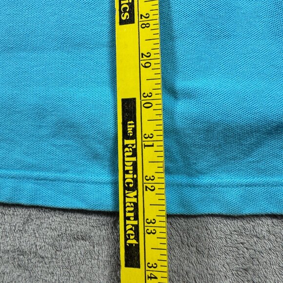 Chaps Polo Shirt 4XB Big & Tall Men’s Turquoise Blue Cotton Short Sleeve - Picture 8 of 9